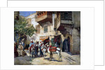 Oriental Street with Donkeys by Frederick Arthur Bridgman