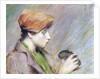 Suzanne Hoschedé with a Rabbit, 1891 by Theodore Earl Butler