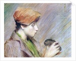 Suzanne Hoschedé with a Rabbit, 1891 by Theodore Earl Butler