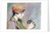 Suzanne Hoschedé with a Rabbit, 1891 by Theodore Earl Butler