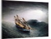 A Schooner in Heavy Sea by James E. Buttersworth