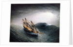 A Schooner in Heavy Sea by James E. Buttersworth
