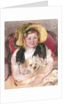 Sara with her Dog in an Armchair, 1901 by Mary Stevenson Cassatt