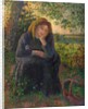 A Pensive Peasant Girl, 1892 by Camille Pissarro