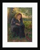 A Pensive Peasant Girl, 1892 by Camille Pissarro