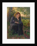 A Pensive Peasant Girl, 1892 by Camille Pissarro