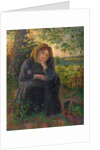 A Pensive Peasant Girl, 1892 by Camille Pissarro