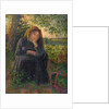 A Pensive Peasant Girl, 1892 by Camille Pissarro