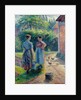 Peasant Women Chatting at Eragny, 1895-1902 by Camille Pissarro