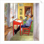 Esbjorn Doing his Homework, 1912 by Carl Larsson