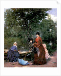 Ladies at the Bois de Boulogne, Paris by Francesco Miralles Galaup