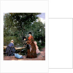 Ladies at the Bois de Boulogne, Paris by Francesco Miralles Galaup