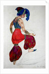 Costume design for the Blue Sultan in 'Scheherazade', c.1910 by Leon Bakst