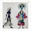 Costumes for a negro boy in 'Scheherazade' and Barbizon in 'Aladdin's Lamp' by Leon Bakst
