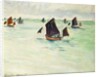 Fishing Boats at the large Pourville, 1882 by Claude Monet