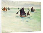Fishing Boats at the large Pourville, 1882 by Claude Monet