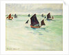 Fishing Boats at the large Pourville, 1882 by Claude Monet