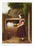 Feeding the Rabbits, 1868 by Charles Ashmore
