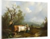 Landscape with cattle and figure of woman, 1842 by William Snr. Shayer