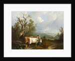 Landscape with cattle and figure of woman, 1842 by William Snr. Shayer