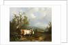Landscape with cattle and figure of woman, 1842 by William Snr. Shayer