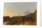 Erie Canal and Covered Bridge, 1847 by Walter Oddie