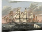 U.S. Ships-of-the-Line and Frigates Delaware and North Carolina, Brandywine, and Constellation, 1848 by James Guy Evans