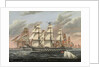 U.S. Ships-of-the-Line and Frigates Delaware and North Carolina, Brandywine, and Constellation, 1848 by James Guy Evans
