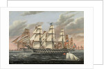 U.S. Ships-of-the-Line and Frigates Delaware and North Carolina, Brandywine, and Constellation, 1848 by James Guy Evans