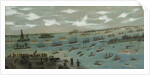 Review of the United States Fleet in New York Harbour with the Statue of Liberty, 1893 by Andrew Meyer