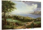 View of the Hudson River from near Sing Sing, New York, c.1850 by Robert the Younger Havell