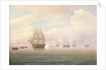 Escape of the U.S. Frigate Constitution, 1838 by Thomas Birch