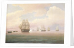 Escape of the U.S. Frigate Constitution, 1838 by Thomas Birch
