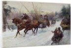 Sleighing in the Park, 1896 by Walter Granville-Smith