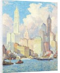 Hudson River Waterfront, New York by Colin Campbell Cooper