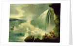 Blondin Crossing the Niagara Falls on a Tightrope, c.1859-60 by American School