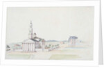 St. John's Church, President's Square, Washington D.C., July 1822 by Anne Marguerite Hyde de Neuville