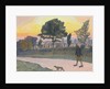 Sunset, Letchworth, with Man and Dog, 1912 by Spencer Frederick Gore
