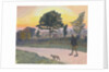 Sunset, Letchworth, with Man and Dog, 1912 by Spencer Frederick Gore
