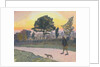 Sunset, Letchworth, with Man and Dog, 1912 by Spencer Frederick Gore