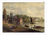 Twickenham Church looking downstream, 1800-30 by English School
