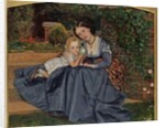 Mother and Child Seated in Garden, 1865-70 by Arthur Hughes