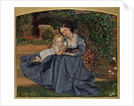 Mother and Child Seated in Garden, 1865-70 by Arthur Hughes