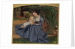 Mother and Child Seated in Garden, 1865-70 by Arthur Hughes