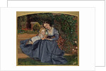 Mother and Child Seated in Garden, 1865-70 by Arthur Hughes