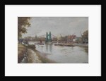 Hammersmith Bridge - the present one - post 1887 - looking from the Surrey shore by Charles John de Lacy