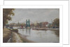 Hammersmith Bridge - the present one - post 1887 - looking from the Surrey shore by Charles John de Lacy