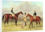 L to R: 'Lord Lyon', Winner of the Derby, St. Leger and 2,000 guineas; 'Elland', Winner of Ascot Gold Vase, owned by Sir R. Sutton, trained by James Dover by Harry Hall