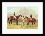 L to R: 'Lord Lyon', Winner of the Derby, St. Leger and 2,000 guineas; 'Elland', Winner of Ascot Gold Vase, owned by Sir R. Sutton, trained by James Dover by Harry Hall