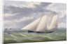 A Cutter in a Strong Wind Flying a Burgee of the Royal Thames Yacht Club by Arthur Wellington Fowles